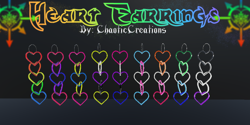 Heart Earrings for VRChat